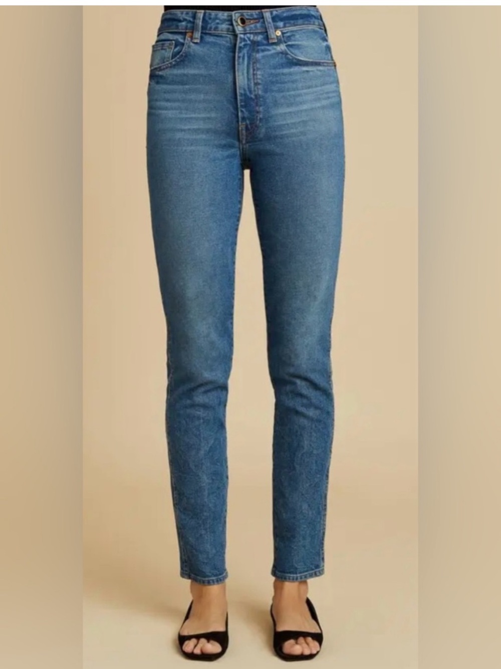 Khaite Vanessa High-Rise Skinny Jeans Blue Denim